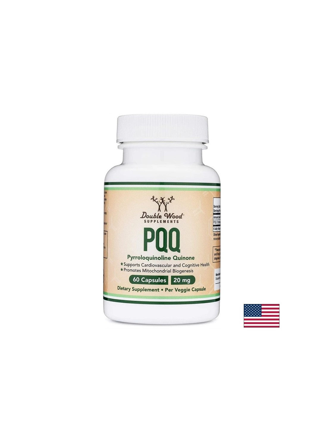 PQQ - Pyrrolinechinolín 20 mg 60 kapsúl <tc>Double Wood</tc>