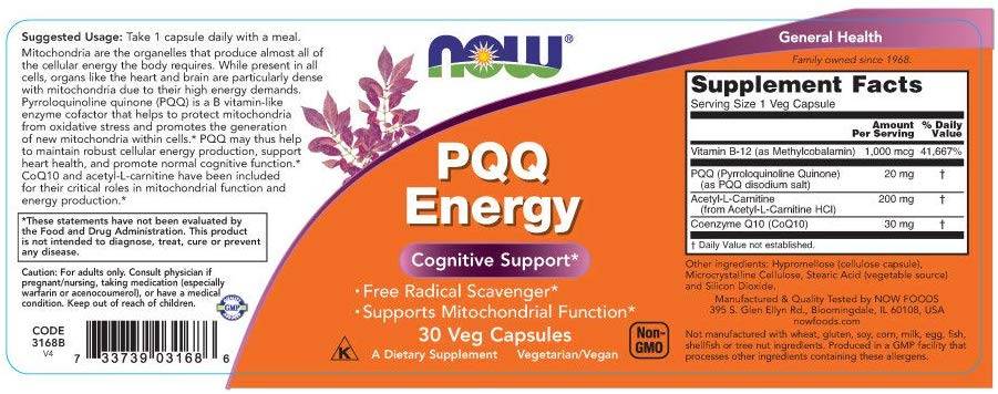 PQQ Energy 20 mg - 30 kapsúl