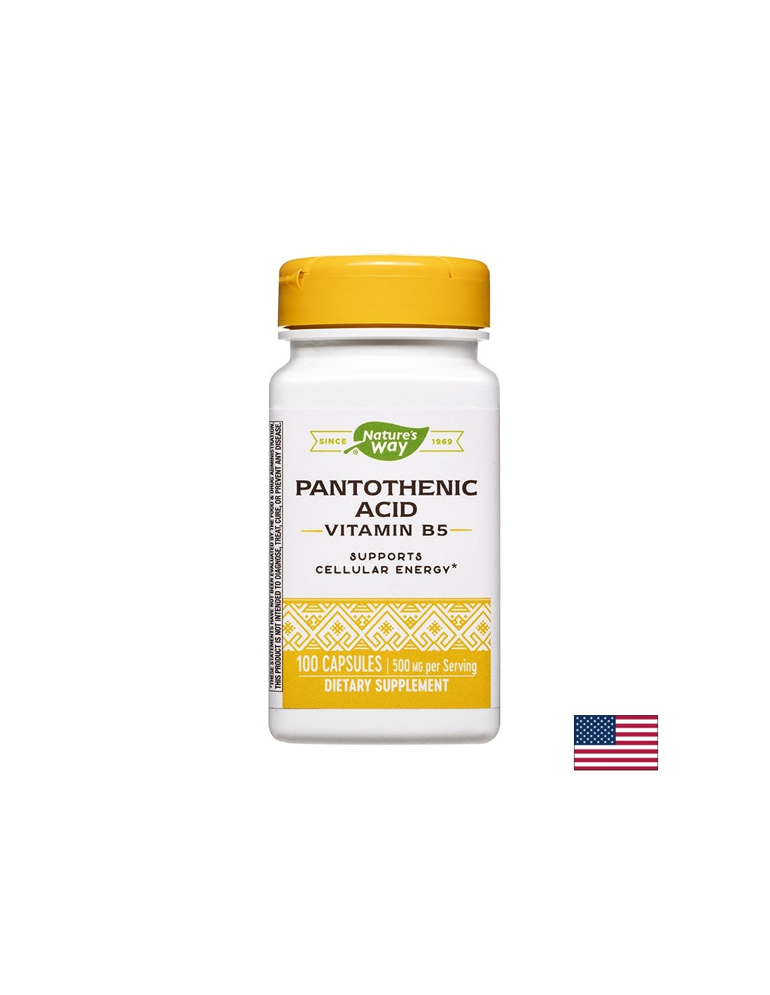 Kyselina pantoténová (vitamín B5), 100 kapsúl prírody