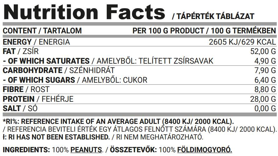 Arašidové maslo hladké Keto priateľské 450 gramov