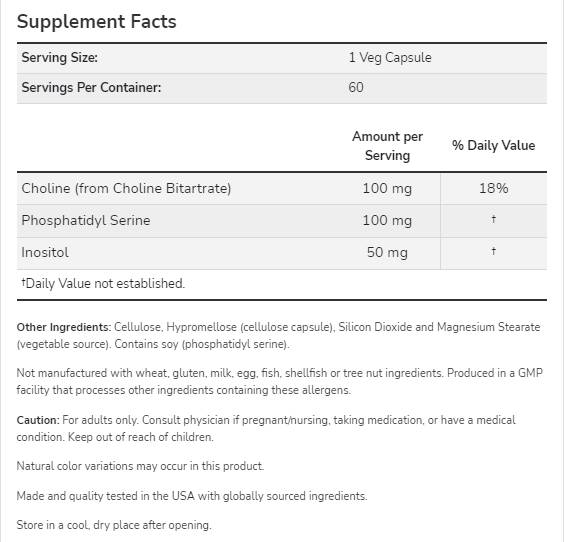 Fosfatidyl serín 100 mg - 60 kapsúl