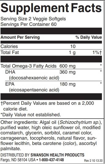 Omega-3 založená na rastlinách | Vďaka Omega Life's Omega - 120 gélových kapsúl