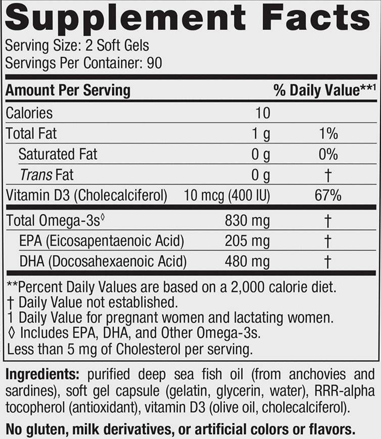 Prenatal DHA 830 mg | So 400 IU D3 - 180 gélové kapsuly