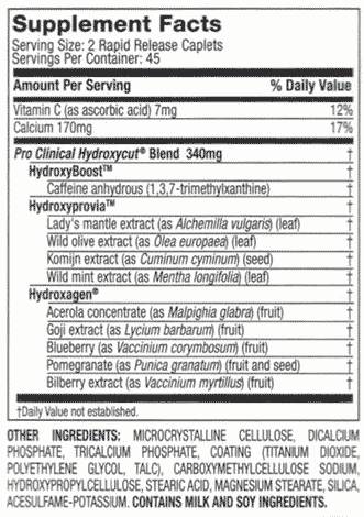 Pro Clinical Hydroxycut schudnúť 50% bonus 90 kapsúl