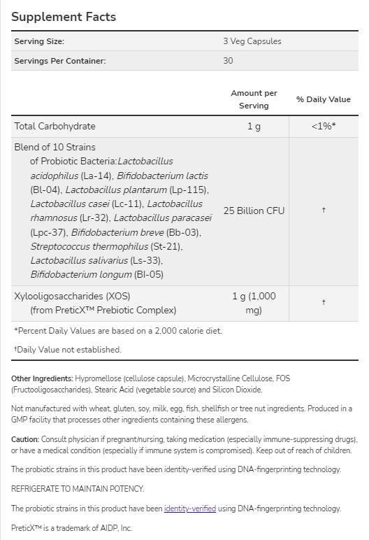 Probiotic -10 ™ a Bifido Boost ™ - 90 kapsúl