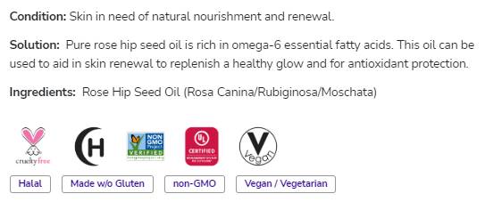 Olej z ružového bedra 100% čistý - 118 ml