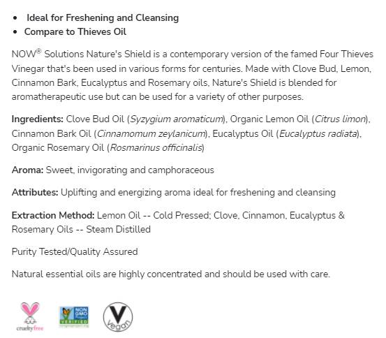 Prírodný štít Zmes ochranného oleja - 30 ml