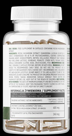 Reishi 600 mg | VEGE 60 kapsúl