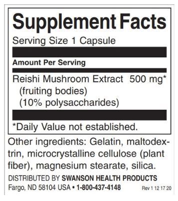 Reishi huby extrakt 500 mg | Štandardizované - 90 kapsúl