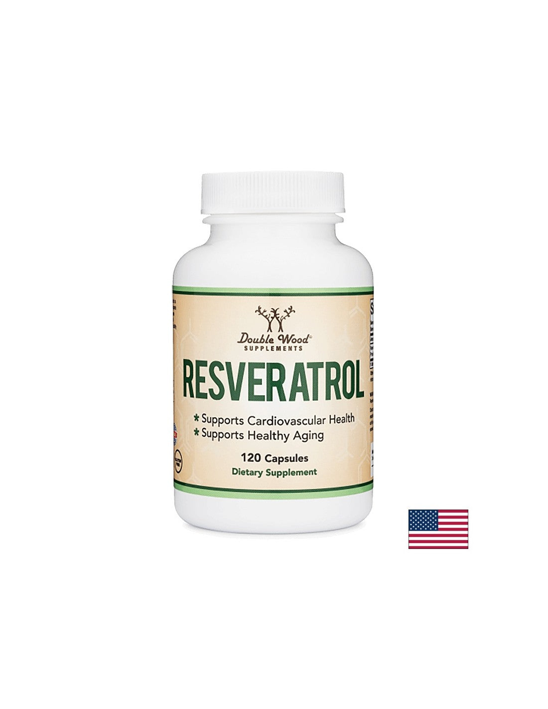 Resveratrol, 120 <tc>Double Wood</tc> kapsuly