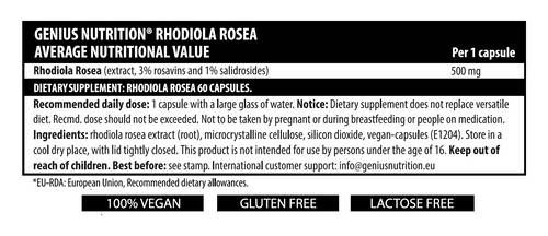 Rhodiola Rosea 500 mg - 60 kapsúl