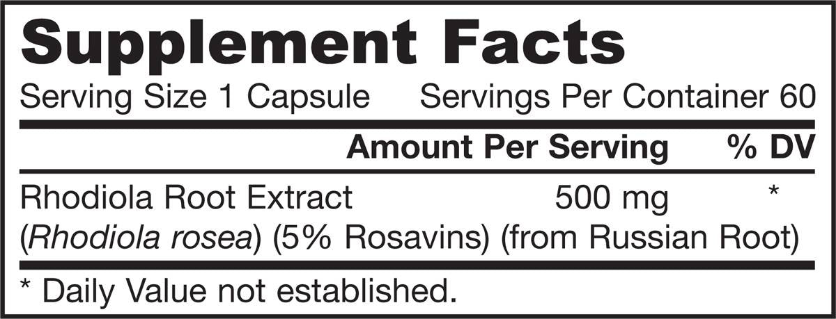 Rhodiola rosea 500 mg 60 kapsuly