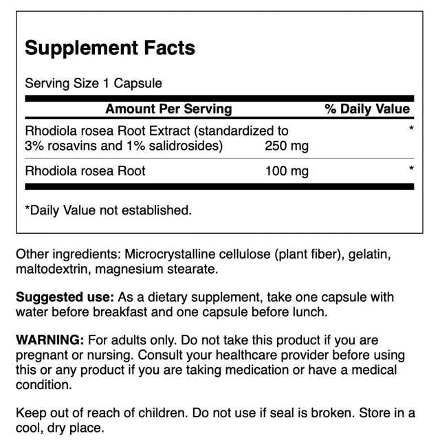 Extrakt z Rhodiola Rosea | 3% R<tc>Osavi</tc>ns 60 kapsúl