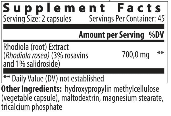 Rhodiola Rosea - 90 kapsúl