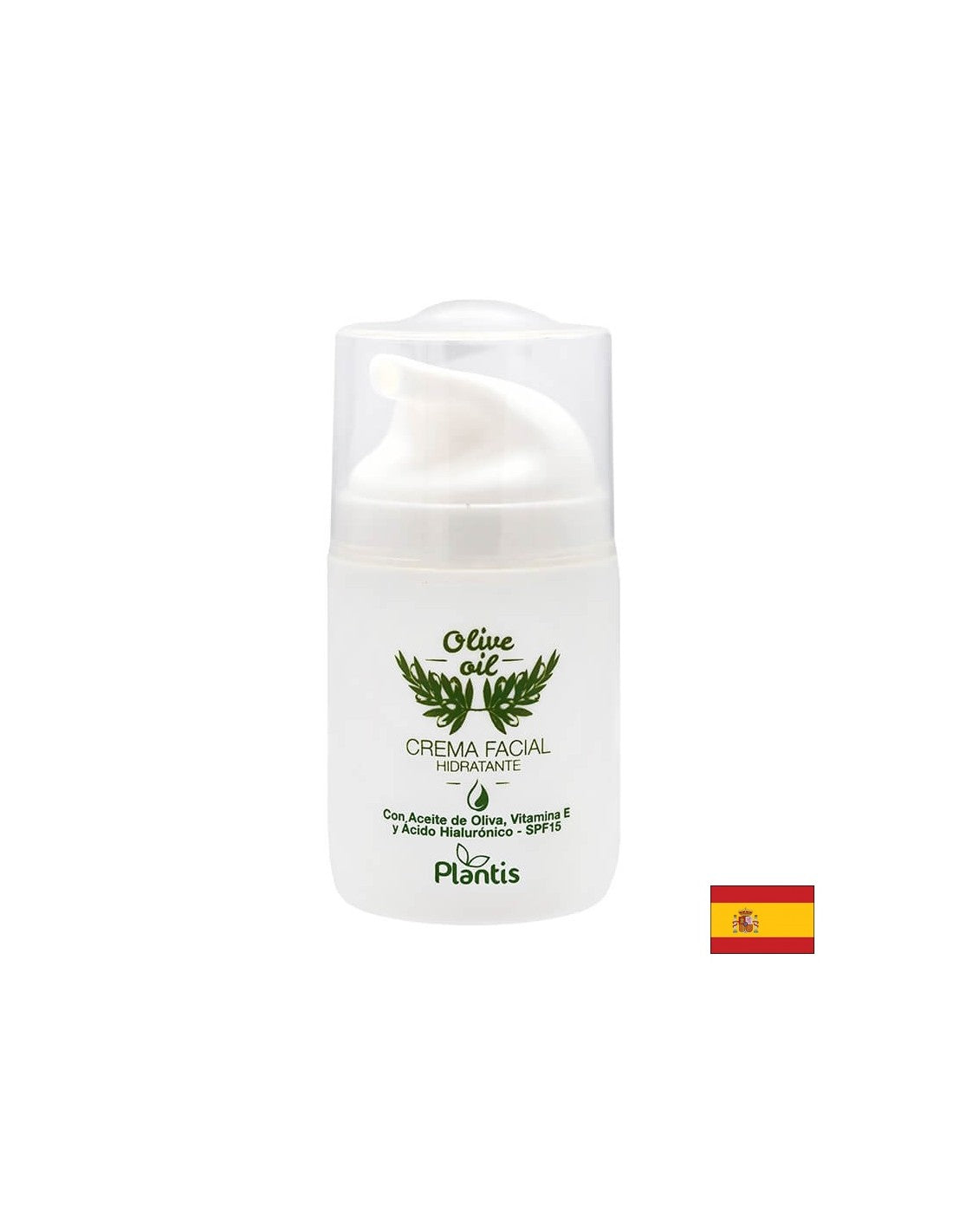 Zvlhčujúci krém na tvár s olivovým olejom, vitamínom E a kyselinou hyalurónovou SPF15, 50 ml