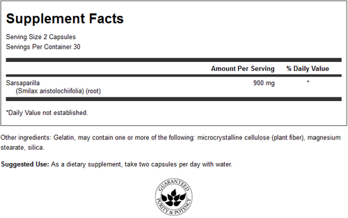 Sarsaparilla Root 450 mg - 60 kapsúl