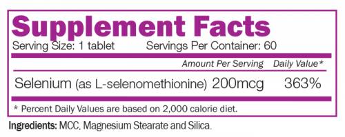 Selén 200 McG - 60 tabliet