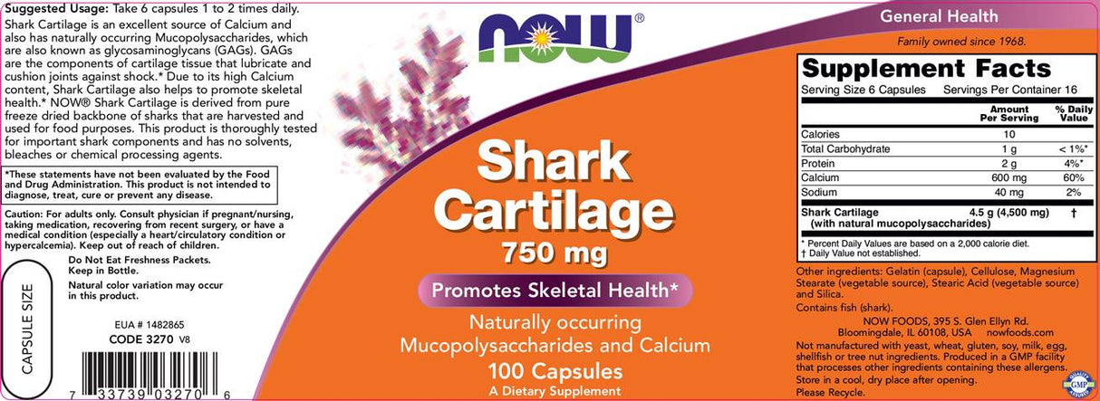 Chrupavka žralokov 750 mg - 100 kapsúl
