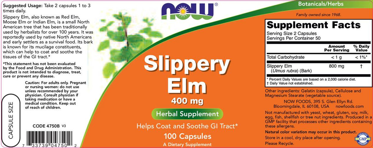 Klzké elm 400 mg - 100 kapsúl