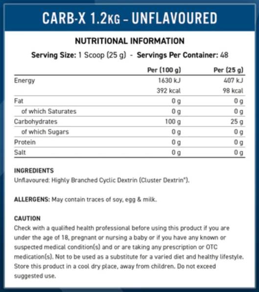 Carb-X | 100% cyklické dextrínové uhľohydráty - 300 gramov