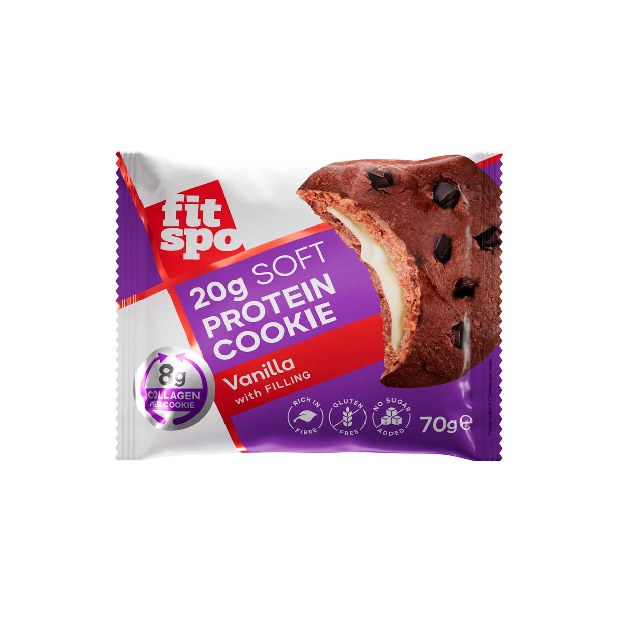 Soft Protein Cookie | s 8G kolagénom a bez pridaného cukru - 10 x 70 gramov