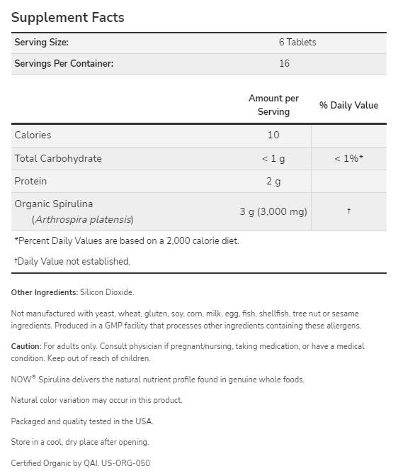 Spirulina 500 mg - 500 tabliet
