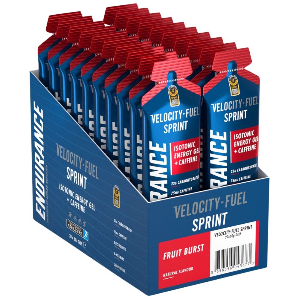 Endurance Sprint Izotonic Energy Gel + kofeín - 20 x 60 gramov