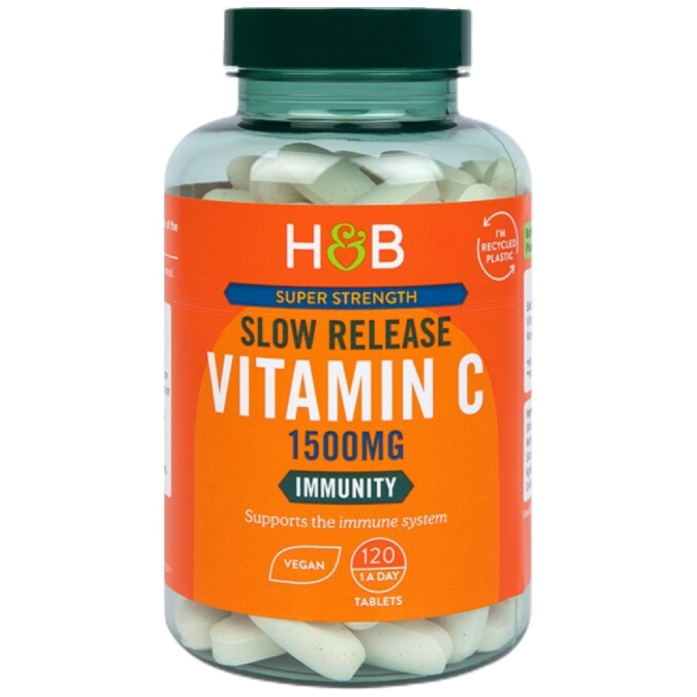 Super pevné pomalé uvoľňovanie Vitamín C 1500 mg - 120 tabliet