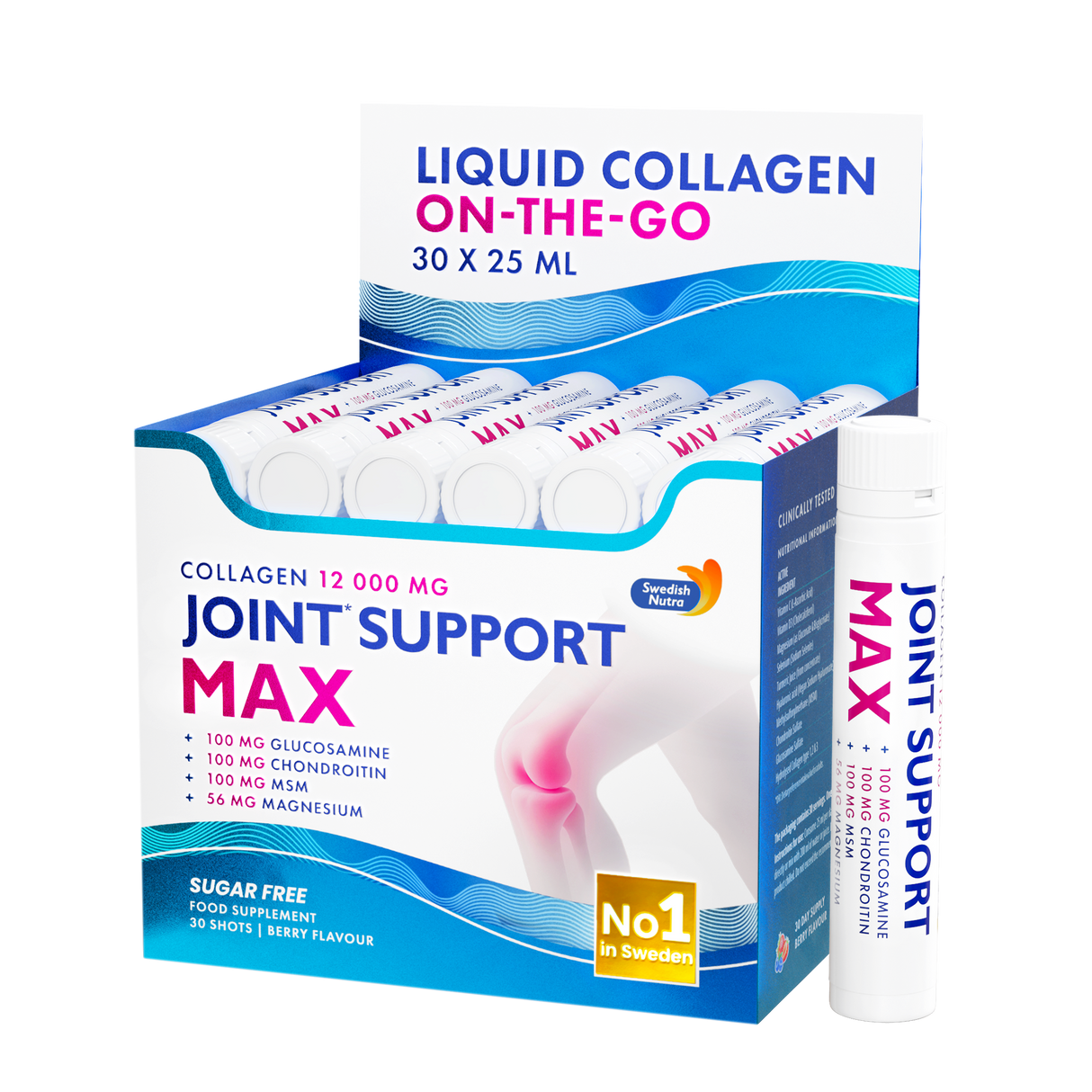 Joint Support MAX – Tekutý kolagén 12 000 mg (30 × 25 ml ampuliek)
