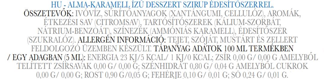 Sirup Keto priateľská nulová kalória - rôzne príchute 350 ml
