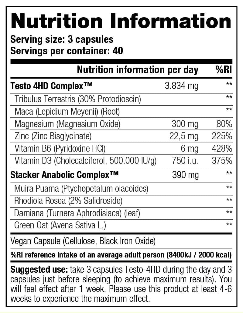 Testo 4HD 120 kapsúl