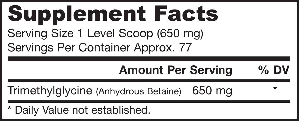 TMG kryštály prášok 650 mg 50 gramov