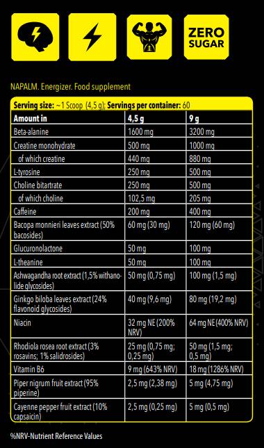 Xtreme napalm / Energizer - 270 gramov