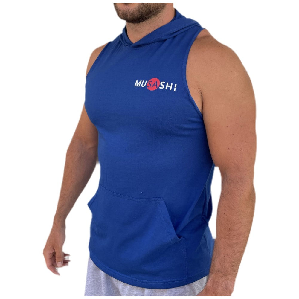 Tank top s kapucňou - modrá