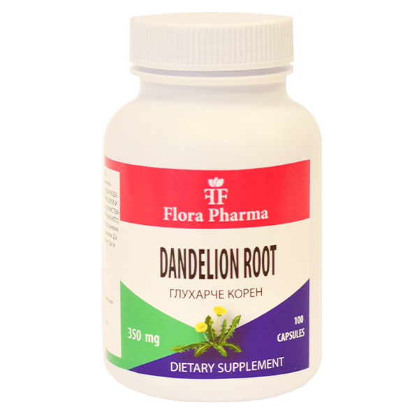Kúpy korene / Taraxacum / 1050 mg / 100 kapsúl, 33 dávok / flóra farmace