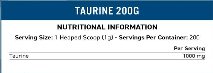 Taurínový prášok 1000 mg - 200 gramov