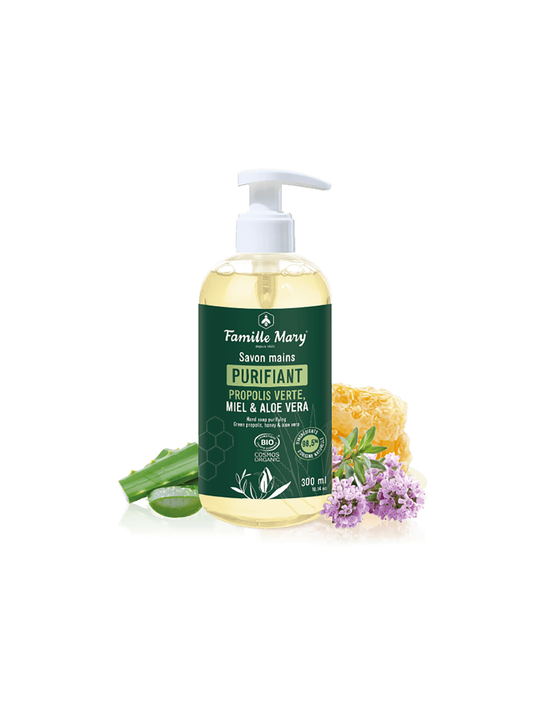 Kvapalné ručné mydlo so zeleným propolisom, medom a aloe vera, 300 ml