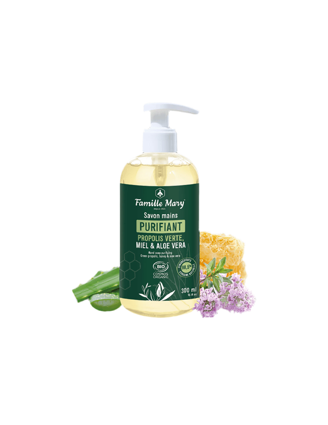 Kvapalné ručné mydlo so zeleným propolisom, medom a aloe vera, 300 ml
