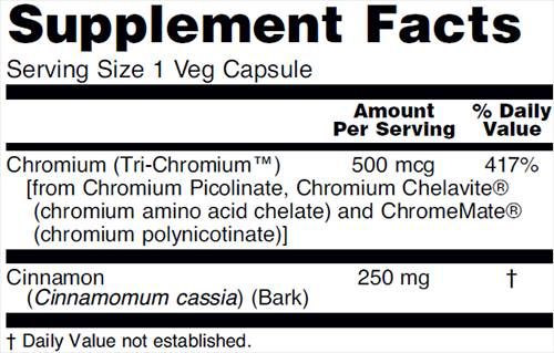 Tri -chróm 500 mcg + škorica - 90 kapsúl