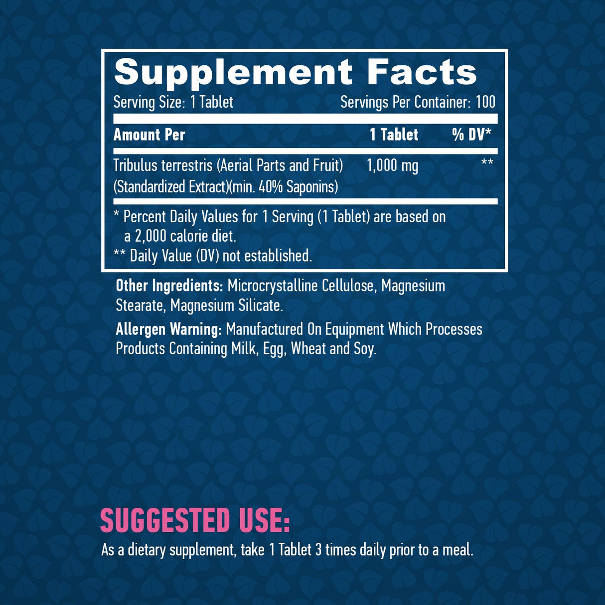 Tribulus Terrestris 1000 mg. / 100 kariet.