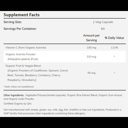 Tru-C | 100 mg vitamínu C z Acerola - 60 kapsúl