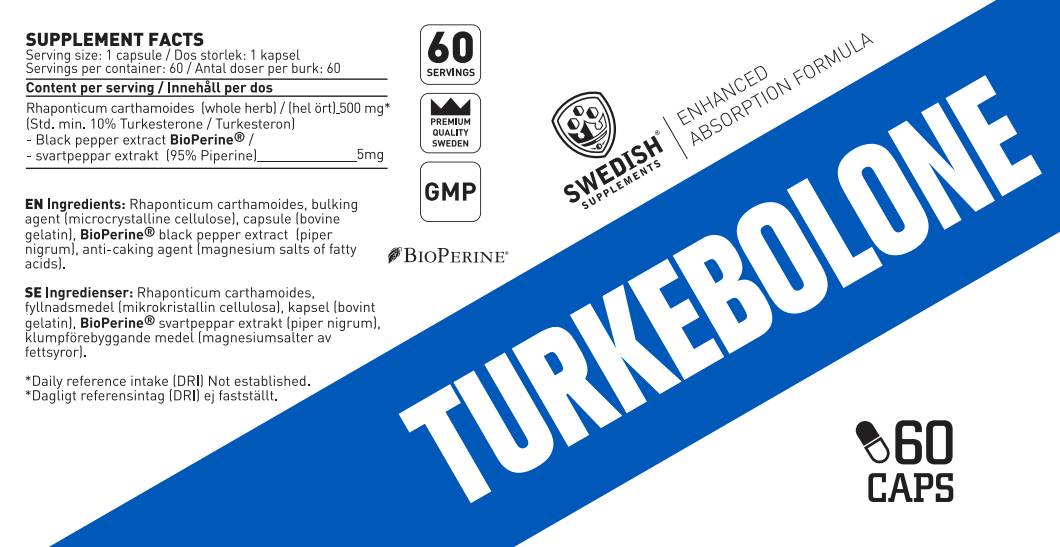 Turkebolon | Turkesterón 500 mg s bioperínom - 60 kapsúl