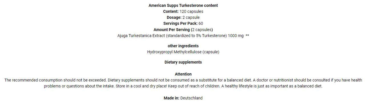 Turkesterón 10% 1000 mg - 120 kapsúl