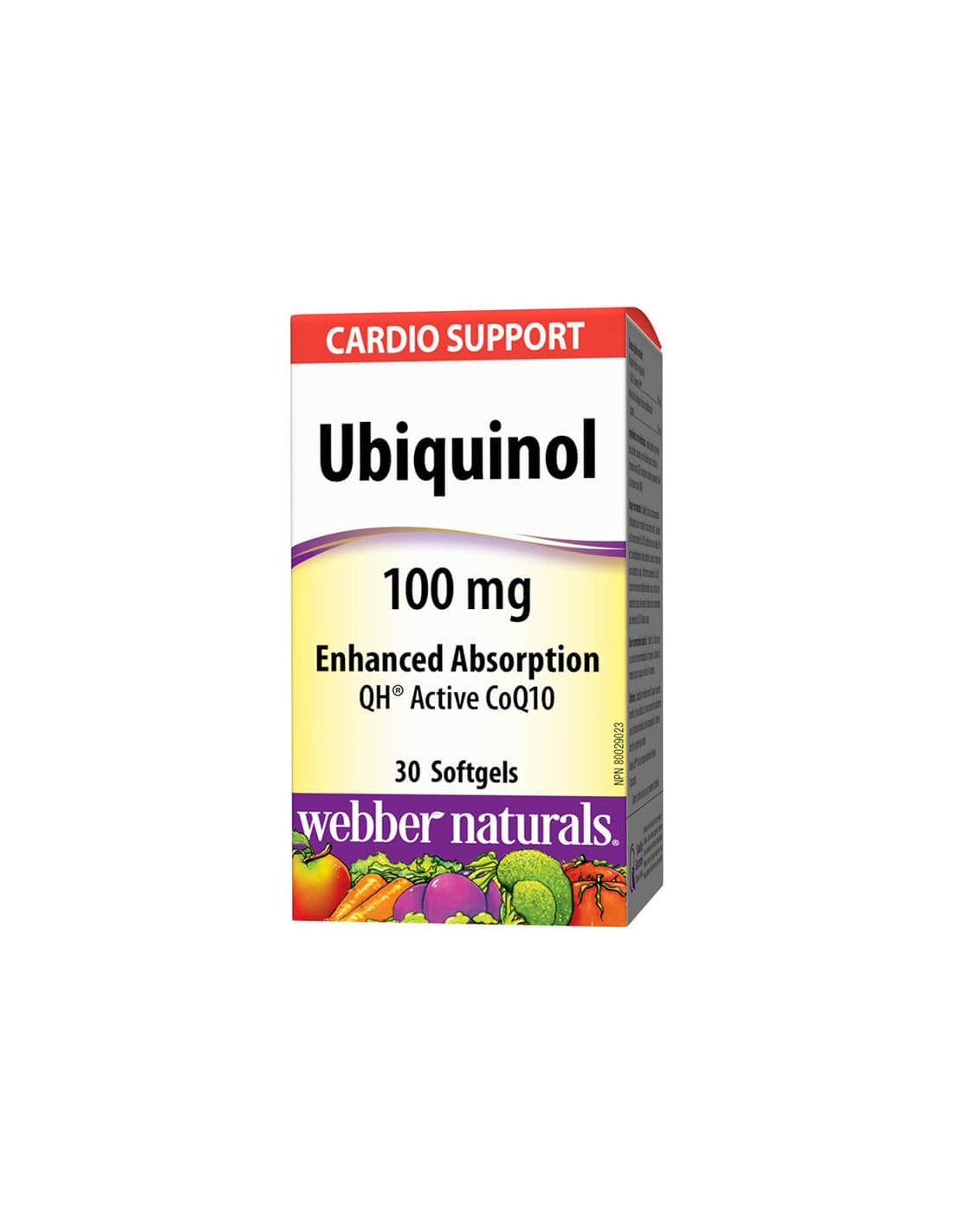 Ubiquinol Active CoQ10 - Ubiquinol aktívny koenzým Q10,30 mäkké gélové kapsuly <tc>Webber Naturals</tc>