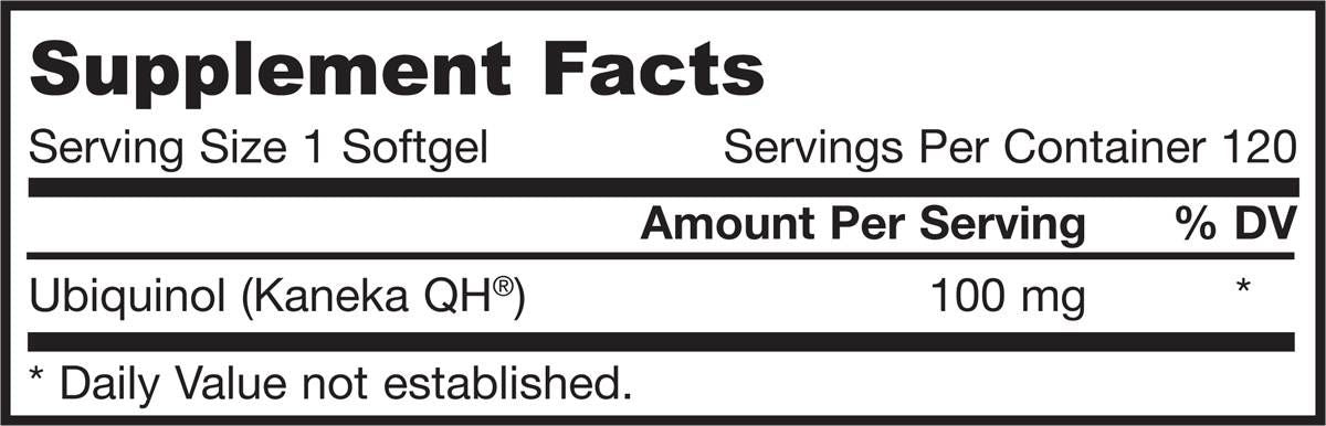 Ubichinol QH -Absorb 100 mg - 120 gélových kapsúl