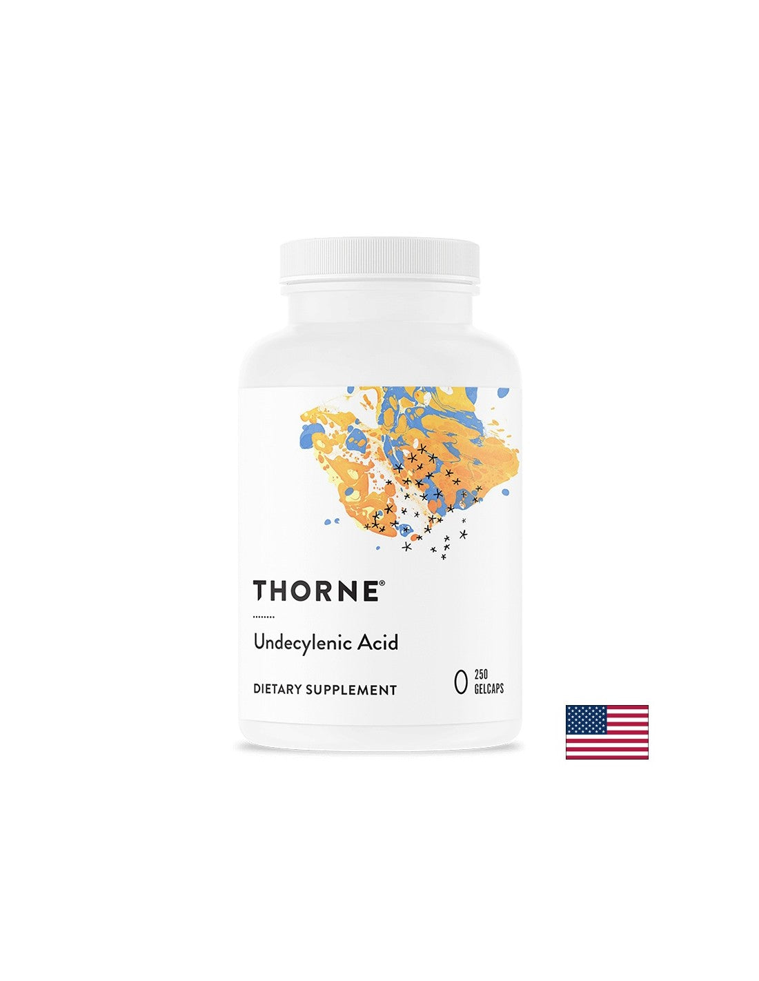 Rovnováha črevnej a vaginálnej flóry – kyselina undecylénová, 750 mg x 250 gélových kapsúl <tc>Thorne</tc>