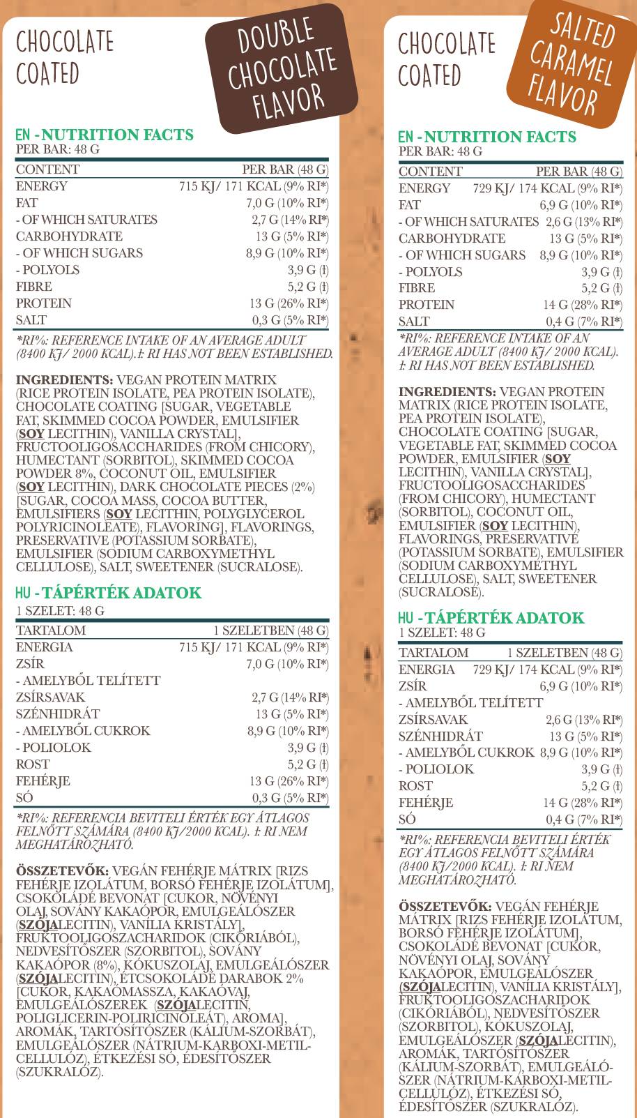 Vegánska proteínová tyčinka - 48 gramov