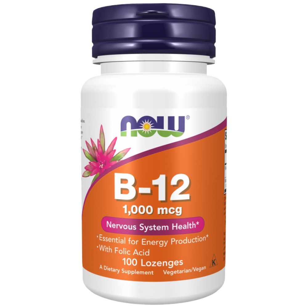 Vitamín B-12 1000 mcg | S kyselinou listovou - 100 sublingválnymi tabletami