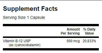 Vitamín B-12 500 mcg. / 30 čiapky - 0