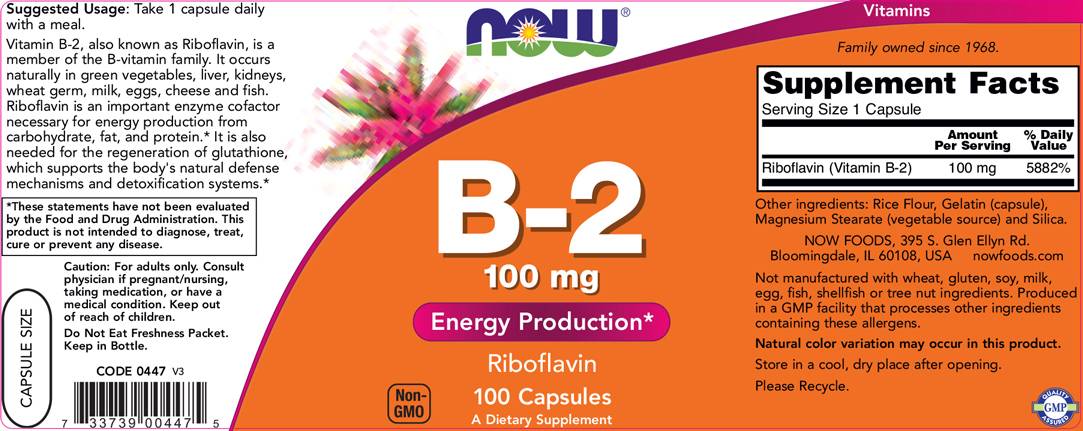 Vitamín B -2 / riboflavín 100 mg - 100 kapsúl